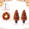 Fall Sunflower Pinecone and Berry 36"H Porch Tree & 24"D Wreath